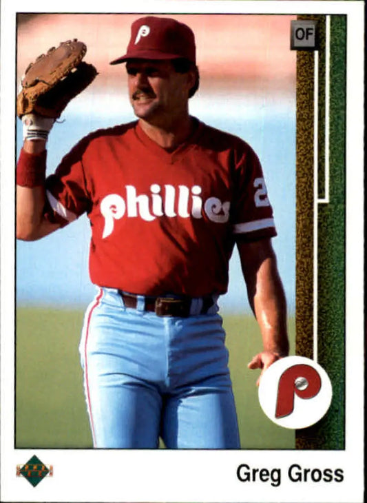1989 Upper Deck #534 Greg Gross NM-MT Philadelphia Phillies Baseball Card - Baseball Card Single