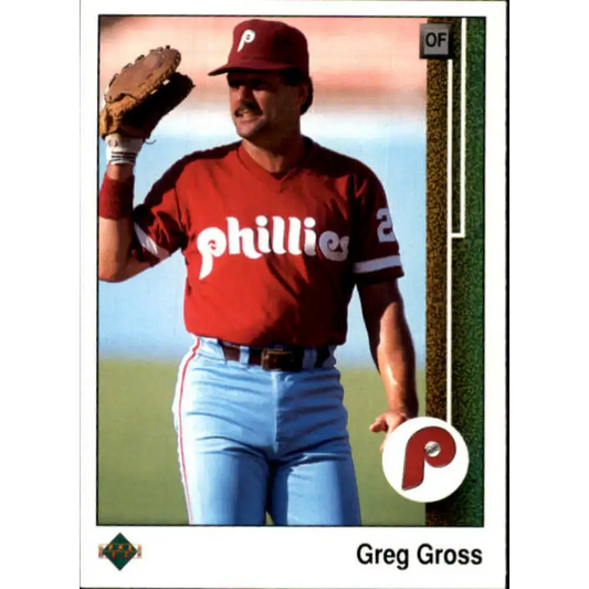 1989 Upper Deck #534 Greg Gross NM-MT Philadelphia Phillies Baseball Card - Baseball Card Single
