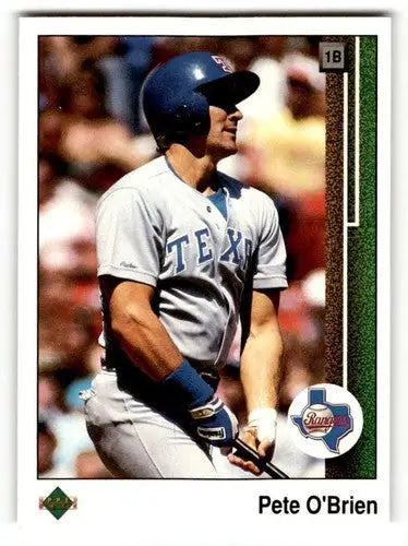 1989 Upper Deck #54 Pete O’Brien Texas Rangers Baseball Cards EX/NM ID:54103 - Baseball Card Single
