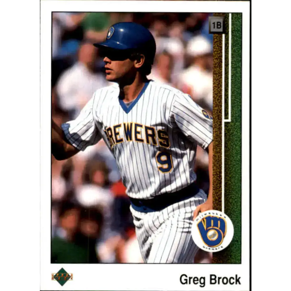 1989 Upper Deck #543 Greg Brock NM-MT Milwaukee Brewers Baseball Card - Baseball Card Single