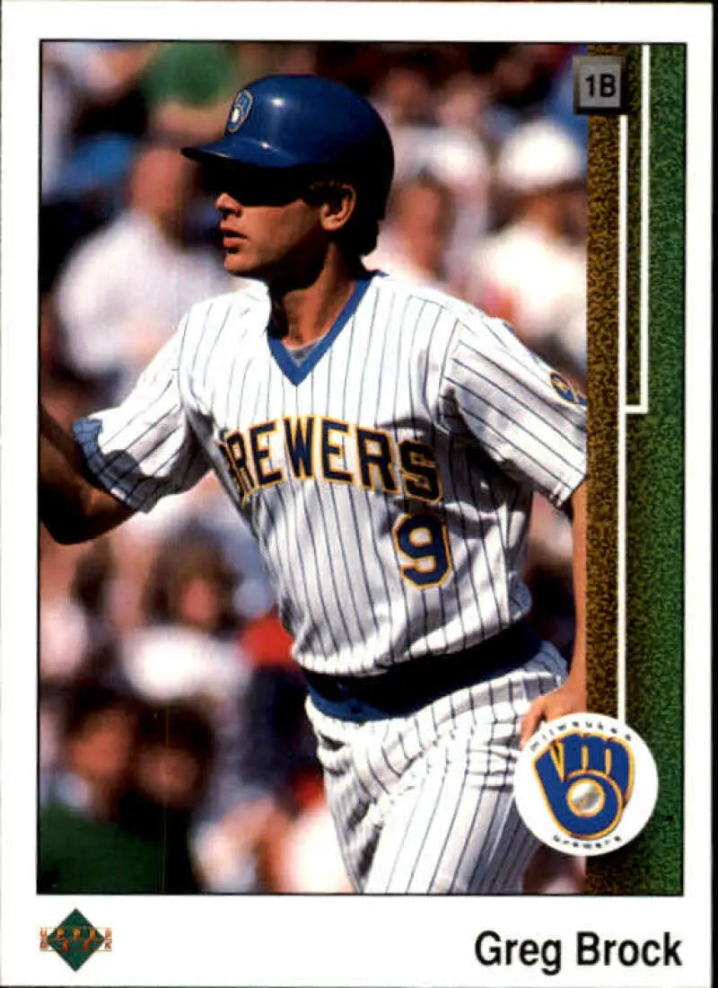 1989 Upper Deck #543 Greg Brock NM-MT Milwaukee Brewers Baseball Card - Baseball Card Single