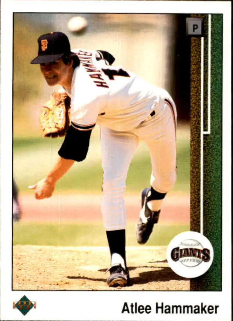 1989 Upper Deck #544 Atlee Hammaker NM-MT San Francisco Giants Baseball Card - Baseball Card Single