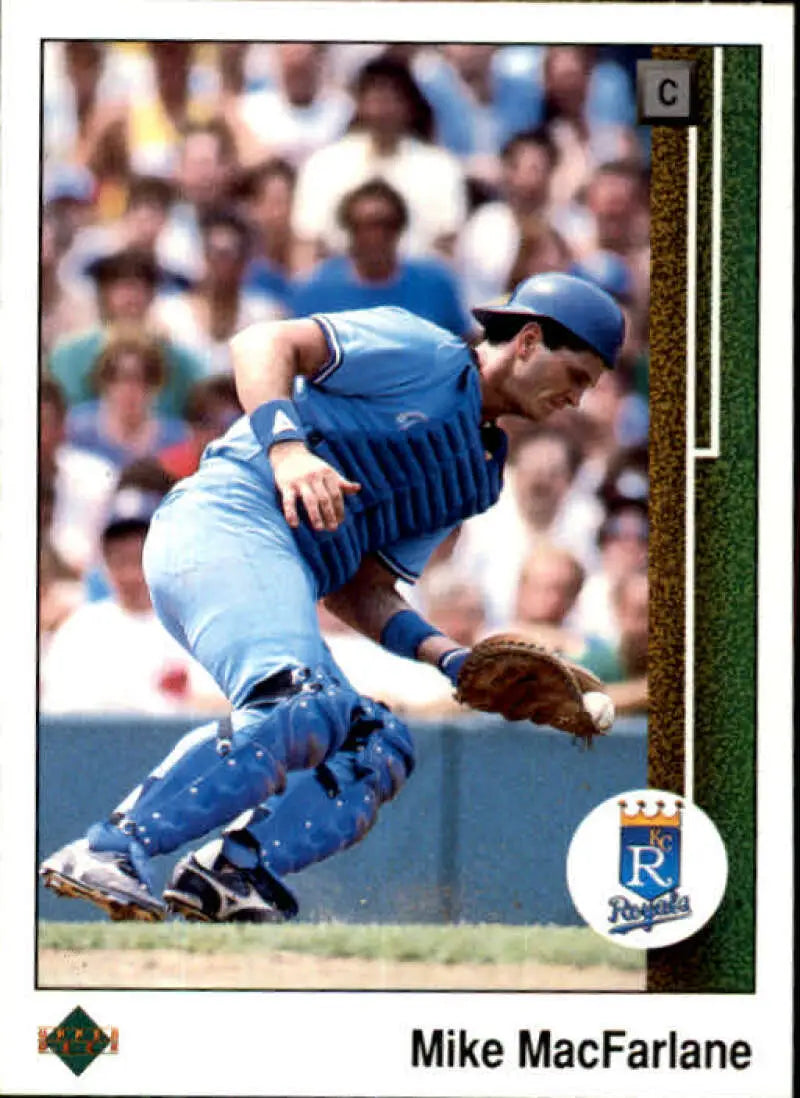 1989 Upper Deck #546 Mike Macfarlane NM-MT RC Rookie Kansas City Royals Baseball Card - Baseball Card Single