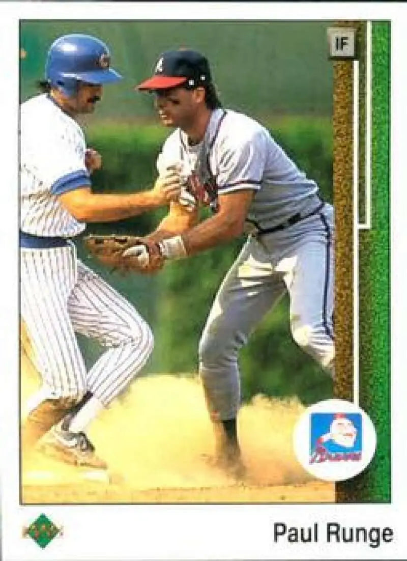 1989 Upper Deck #55 Paul Runge NM-MT Atlanta Braves Baseball Card - Baseball Card Single