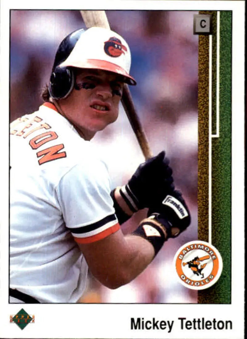 1989 Upper Deck #553 Mickey Tettleton NM-MT Baltimore Orioles Baseball Card - Baseball Card Single