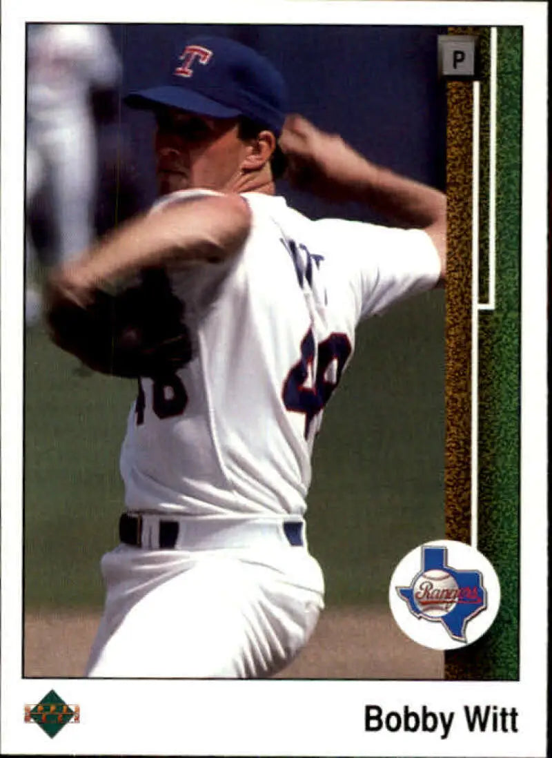 1989 Upper Deck #557 Bobby Witt NM-MT Texas Rangers Baseball Card - Baseball Card Single