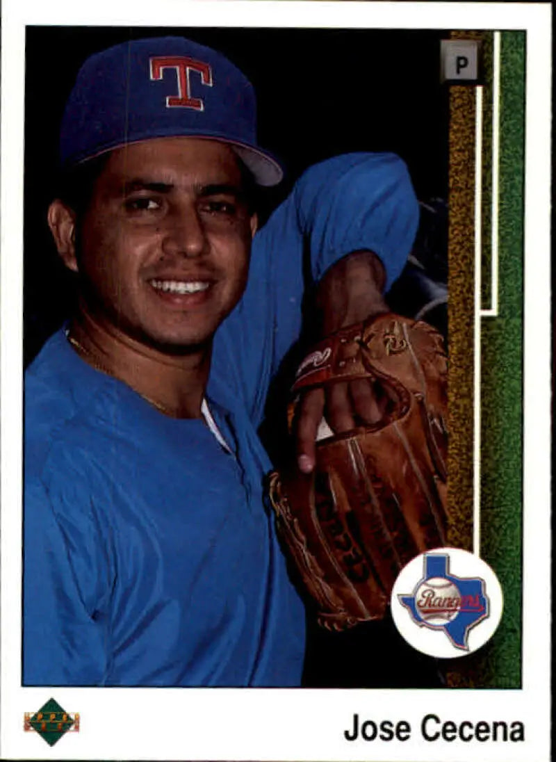 1989 Upper Deck #560 Jose Cecena NM-MT RC Rookie Texas Rangers Baseball Card - Baseball Card Single