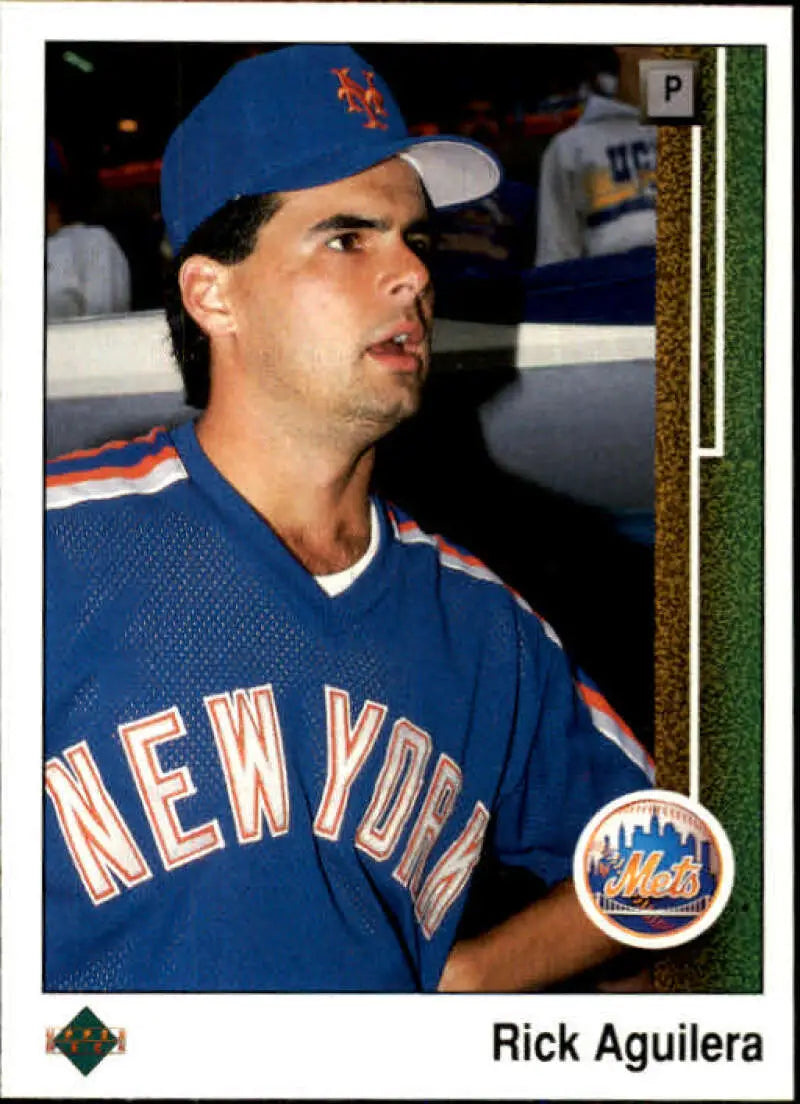 1989 Upper Deck #563 Rick Aguilera NM-MT New York Mets Baseball Card - Baseball Card Single