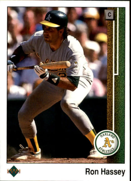 1989 Upper Deck #564 Ron Hassey NM-MT Oakland Athletics Baseball Card - Baseball Card Single