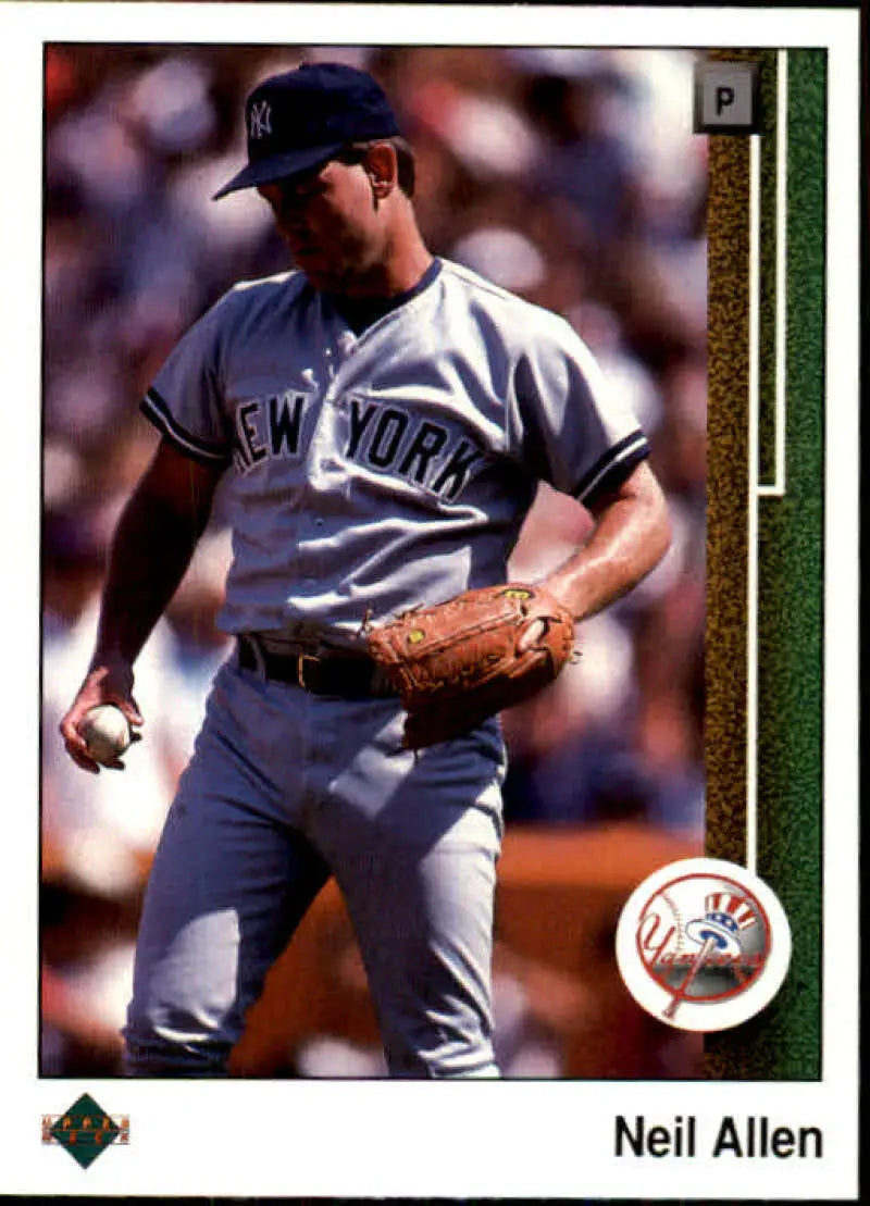 1989 Upper Deck #567 Neil Allen NM-MT New York Yankees Baseball Card - Baseball Card Single