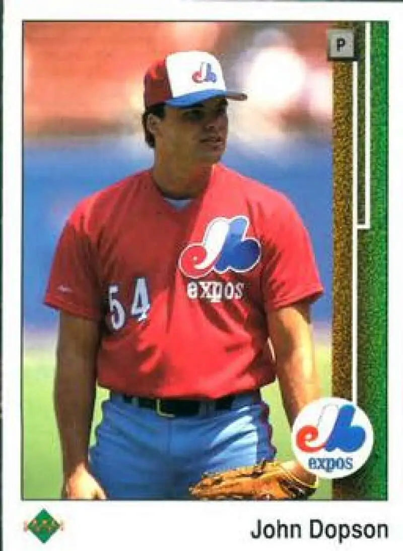 1989 Upper Deck #57 John Dopson NM-MT RC Rookie Montreal Expos Baseball Card - Baseball Card Single