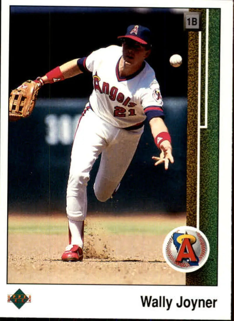 1989 Upper Deck #573 Wally Joyner NM-MT California Angels Baseball Card - Baseball Card Single