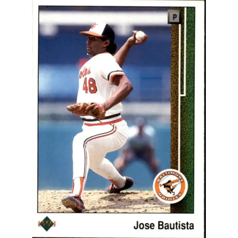 1989 Upper Deck #574 Jose Bautista NM-MT RC Rookie Baltimore Orioles Baseball Card - Baseball Card Single