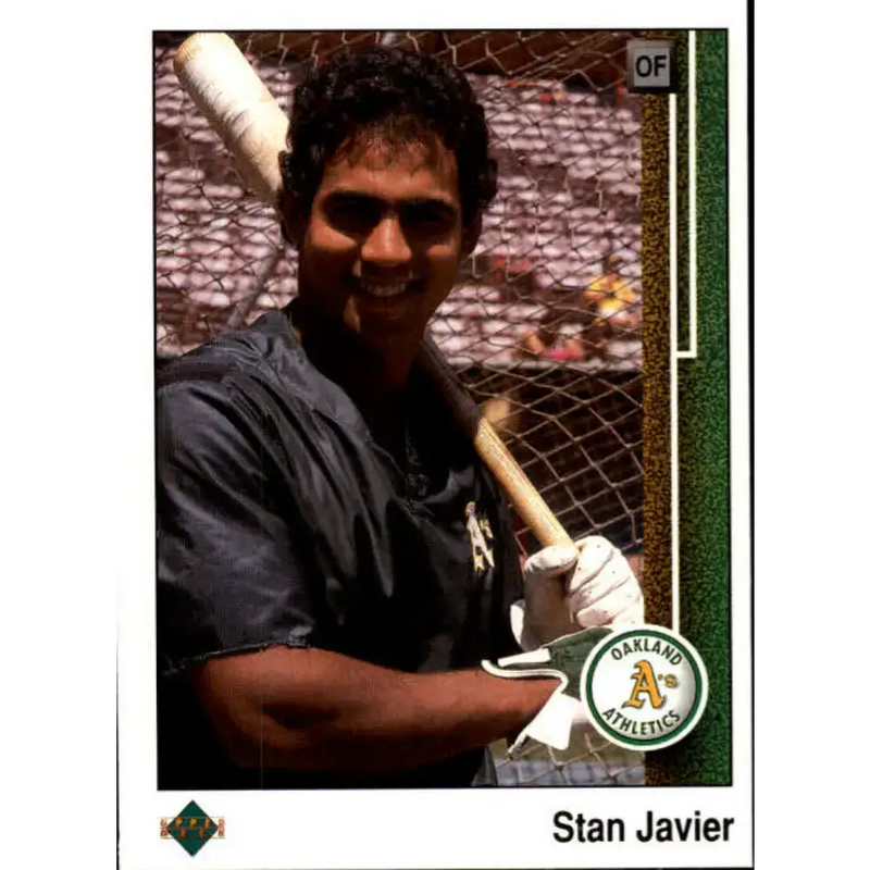 1989 Upper Deck #581 Stan Javier NM-MT Oakland Athletics Baseball Card - Baseball Card Single