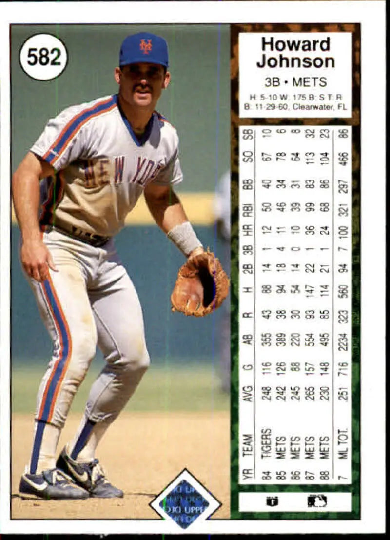 1989 Upper Deck #582 Howard Johnson NM-MT New York Mets Baseball Card - Baseball Card Single