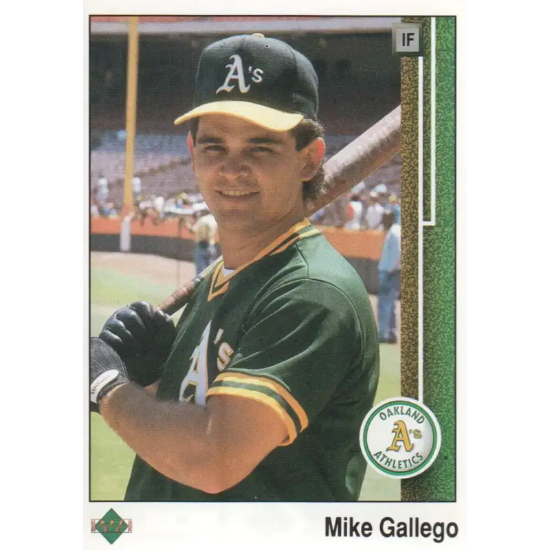 1989 Upper Deck #583b Mike Gallego COR NM-MT Oakland Athletics Baseball Card - Baseball Card Single