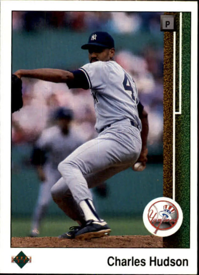1989 Upper Deck #586 Charlie Hudson NM-MT New York Yankees Baseball Card - Baseball Card Single