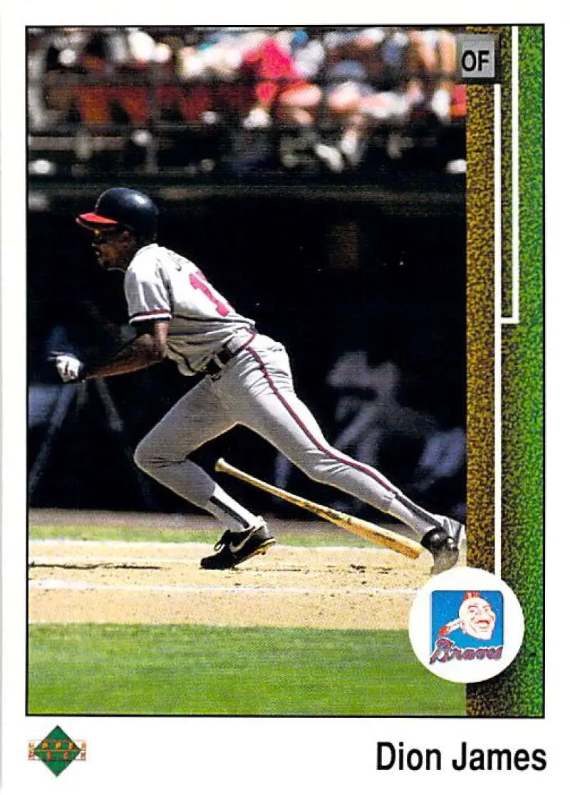 1989 Upper Deck #587 Dion James NM-MT Atlanta Braves Baseball Card - Baseball Card Single