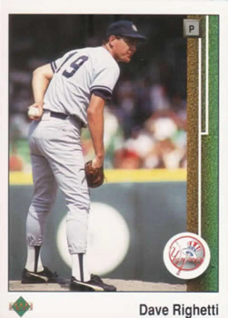 1989 Upper Deck #59 Dave Righetti NM-MT New York Yankees Baseball Card - Baseball Card Single
