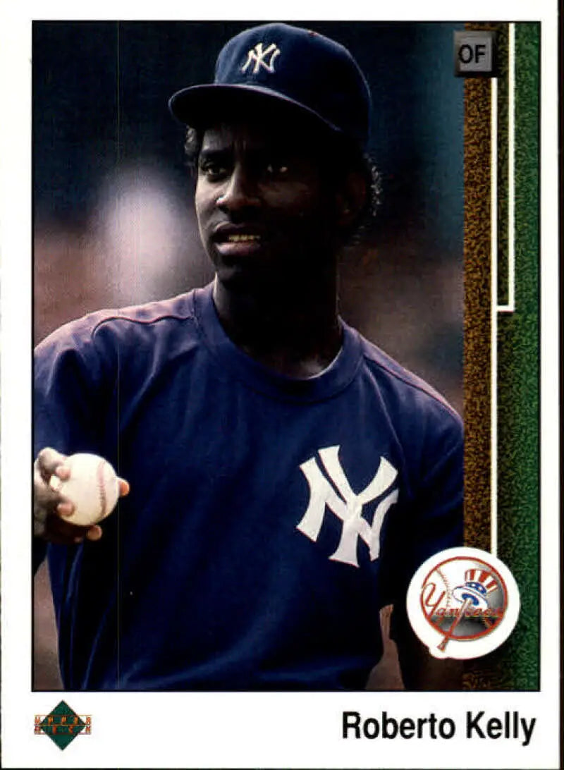 1989 Upper Deck #590 Roberto Kelly NM-MT New York Yankees Baseball Card - Baseball Card Single