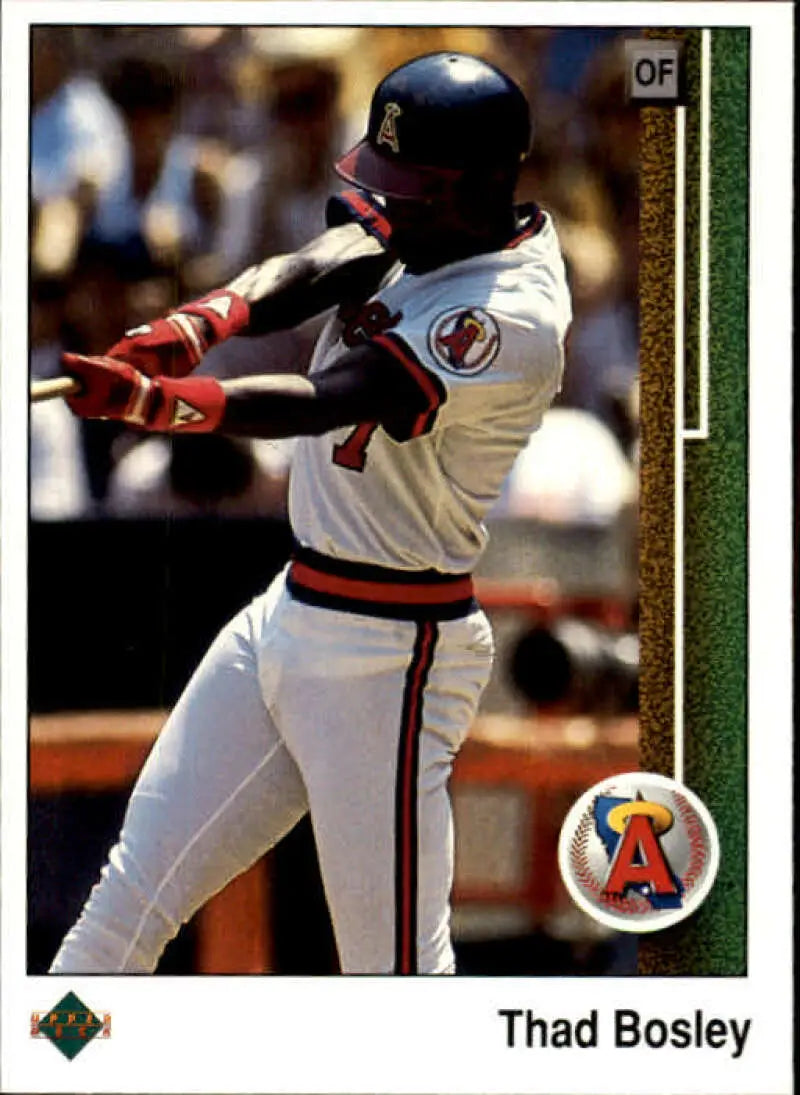 1989 Upper Deck #591 Thad Bosley NM-MT California Angels Baseball Card - Baseball Card Single