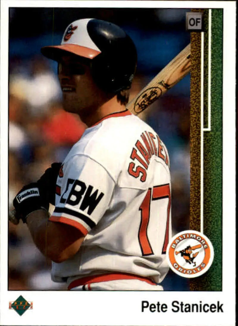1989 Upper Deck #592 Pete Stanicek NM-MT Baltimore Orioles Baseball Card - Baseball Card Single