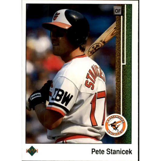 1989 Upper Deck #592 Pete Stanicek NM-MT Baltimore Orioles Baseball Card - Baseball Card Single