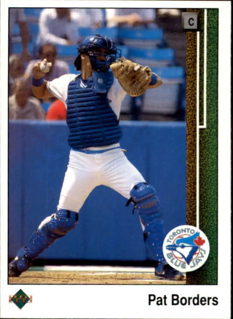 1989 Upper Deck #593 Pat Borders NM-MT RC Rookie Toronto Blue Jays Baseball Card - Baseball Card Single