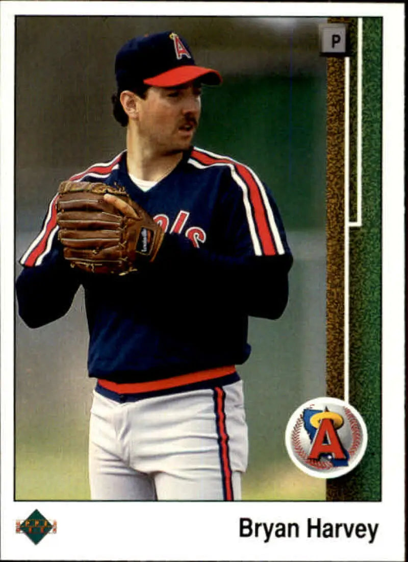 1989 Upper Deck #594 Bryan Harvey NM-MT RC Rookie California Angels Baseball Card - Baseball Card Single