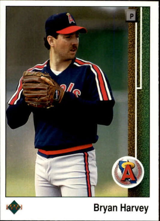 1989 Upper Deck #594 Bryan Harvey NM-MT RC Rookie California Angels Baseball Card - Baseball Card Single