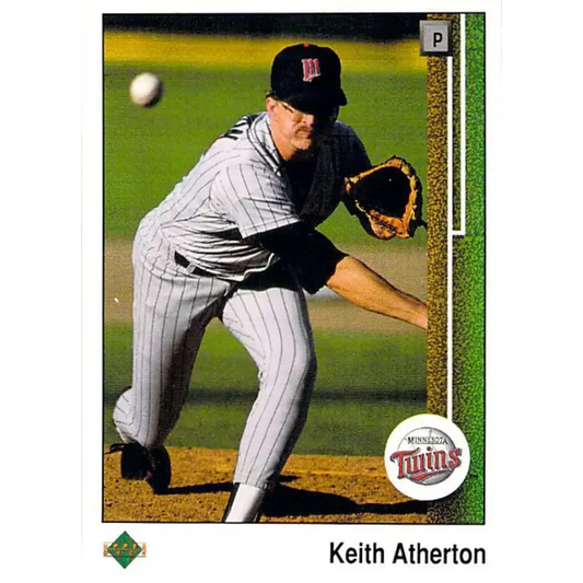 1989 Upper Deck #599 Keith Atherton NM-MT Minnesota Twins Baseball Card - Baseball Card Single