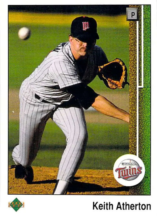 1989 Upper Deck #599 Keith Atherton NM-MT Minnesota Twins Baseball Card - Baseball Card Single