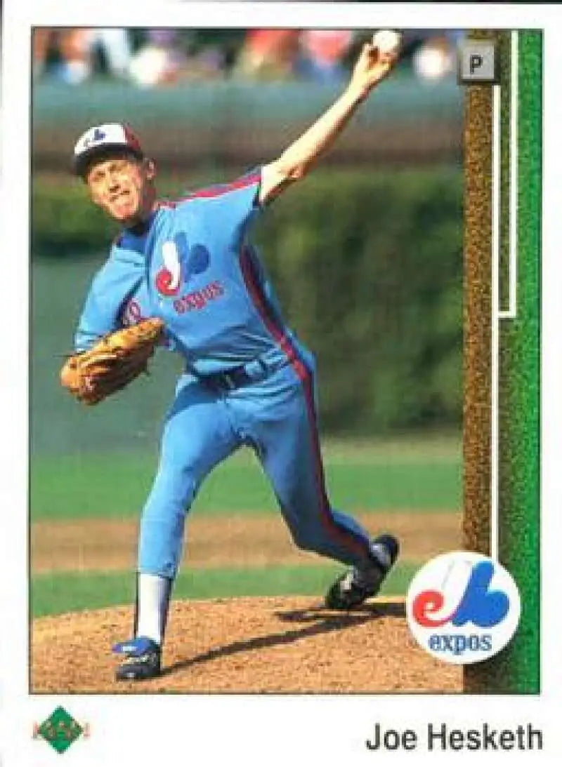 1989 Upper Deck #60 Joe Hesketh NM-MT Montreal Expos Baseball Card - Baseball Card Single