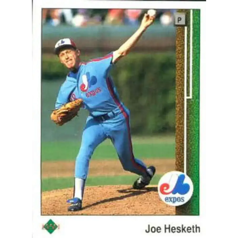 1989 Upper Deck #60 Joe Hesketh NM-MT Montreal Expos Baseball Card - Baseball Card Single