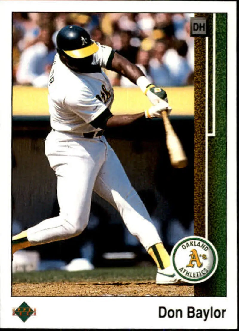 1989 Upper Deck #601 Don Baylor NM-MT Oakland Athletics Baseball Card - Baseball Card Single