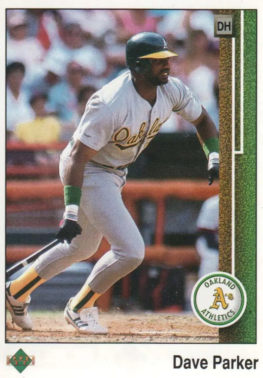1989 Upper Deck #605 Dave Parker NM-MT Oakland Athletics Baseball Card - Baseball Card Single