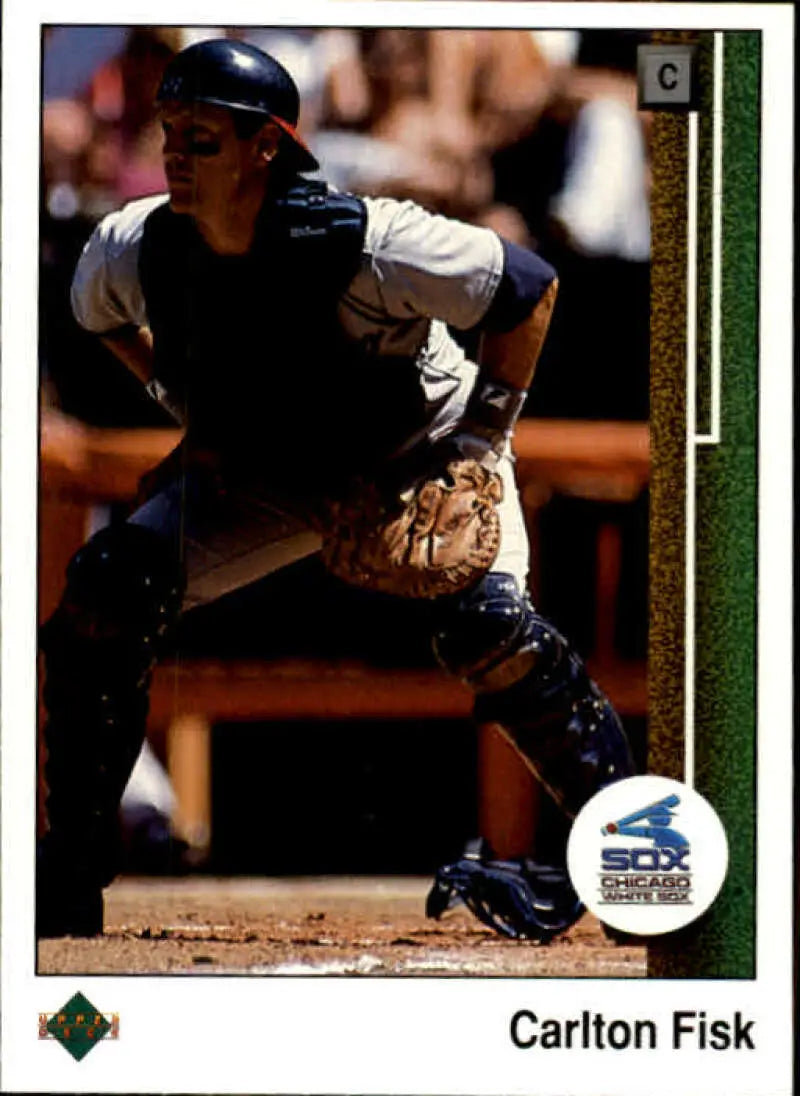 1989 Upper Deck #609 Carlton Fisk NM-MT Chicago White Sox Baseball Card - Baseball Card Single