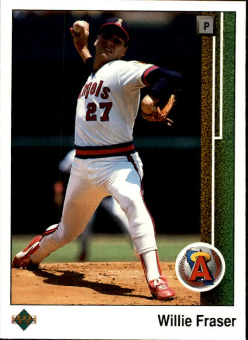 1989 Upper Deck #613 Willie Fraser NM-MT California Angels Baseball Card - Baseball Card Single