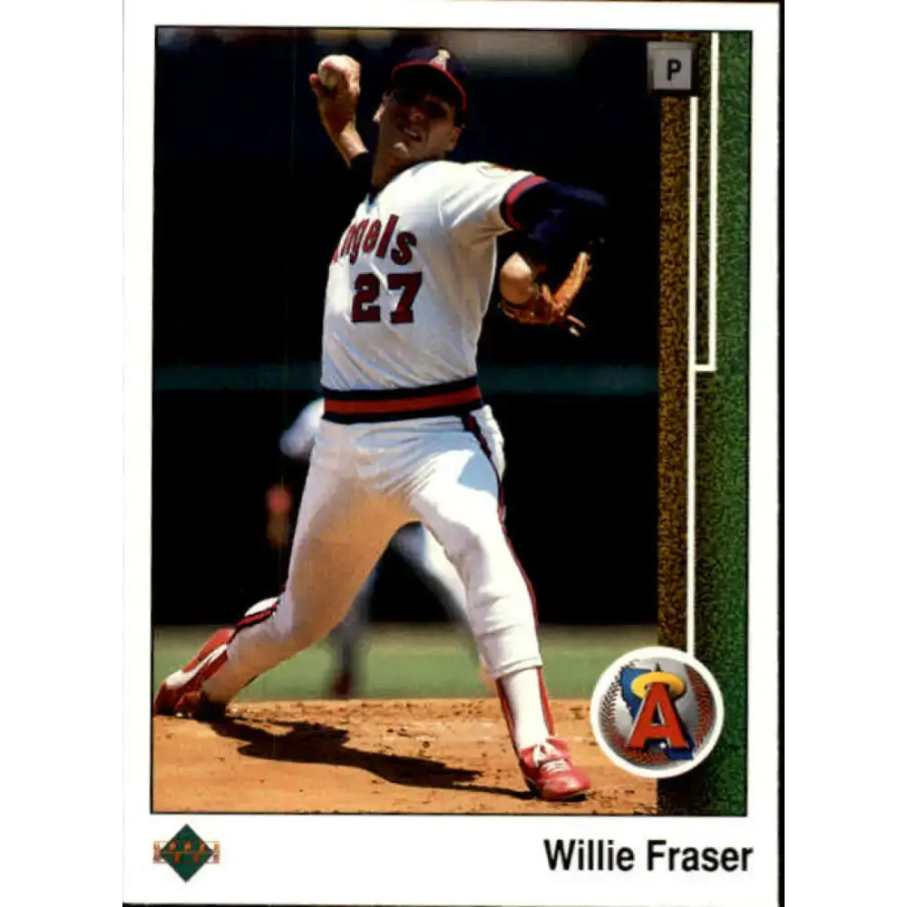 1989 Upper Deck #613 Willie Fraser NM-MT California Angels Baseball Card - Baseball Card Single