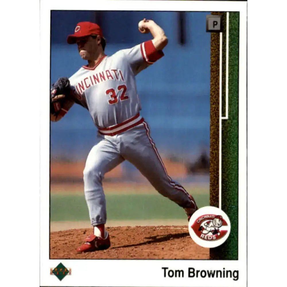 1989 Upper Deck #617 Tom Browning NM-MT Cincinnati Reds Baseball Card - Baseball Card Single