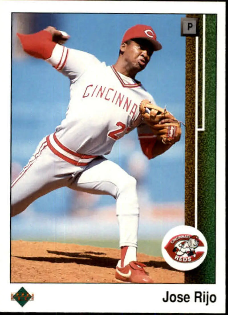 1989 Upper Deck #619 Jose Rijo NM-MT Cincinnati Reds Baseball Card - Baseball Card Single