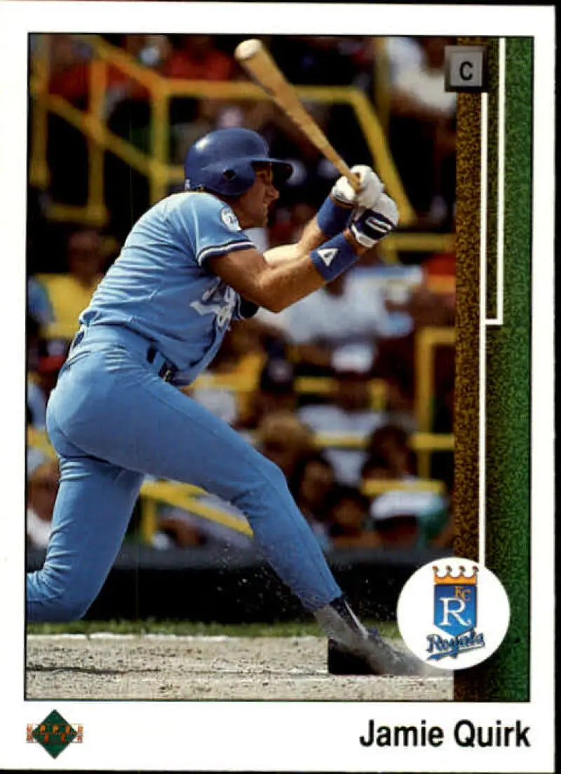 1989 Upper Deck #620 Jamie Quirk NM-MT Kansas City Royals Baseball Card - Baseball Card Single