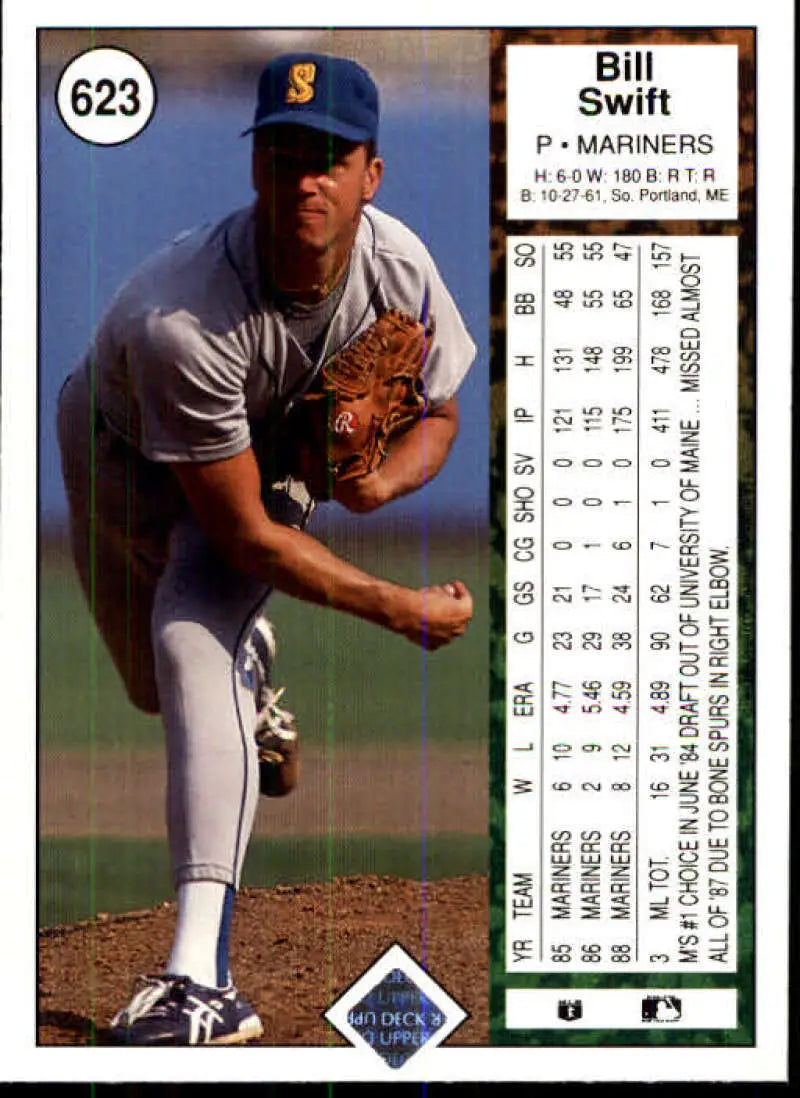 1989 Upper Deck #623 Bill Swift NM-MT Seattle Mariners Baseball Card - Baseball Card Single