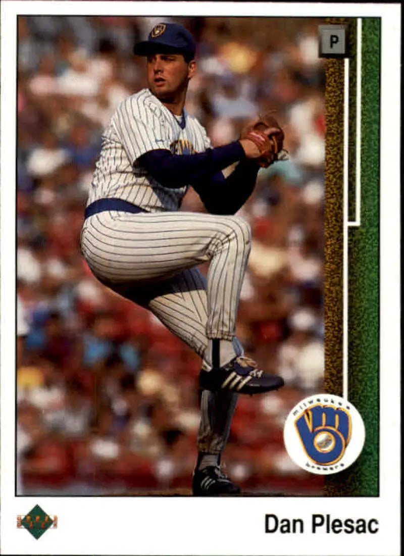 1989 Upper Deck #630 Dan Plesac NM-MT Milwaukee Brewers Baseball Card - Baseball Card Single