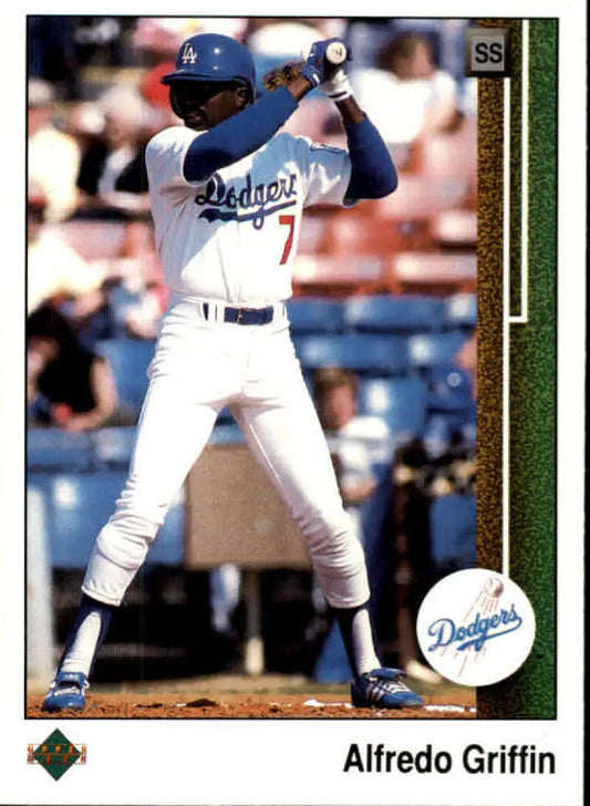 1989 Upper Deck #631 Alfredo Griffin NM-MT Los Angeles Dodgers Baseball Card - Baseball Card Single