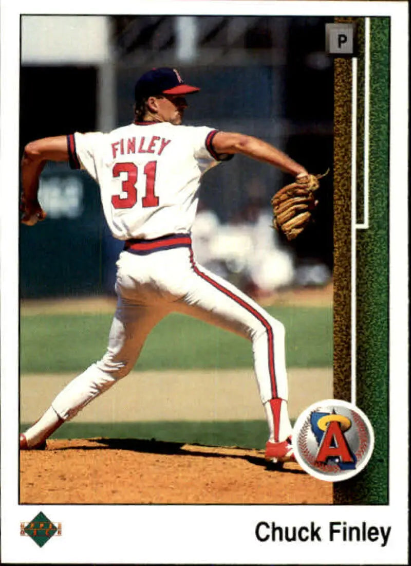 1989 Upper Deck #632 Chuck Finley NM-MT California Angels Baseball Card - Baseball Card Single