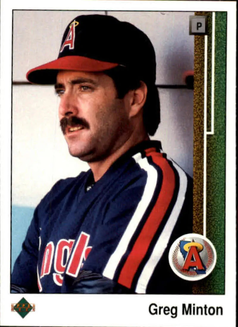 1989 Upper Deck #635 Greg Minton NM-MT California Angels Baseball Card - Baseball Card Single
