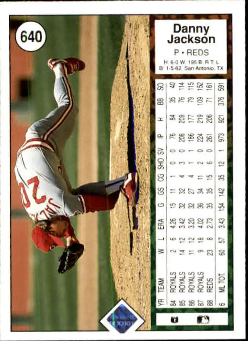 1989 Upper Deck #640 Danny Jackson NM-MT Cincinnati Reds Baseball Card - Baseball Card Single