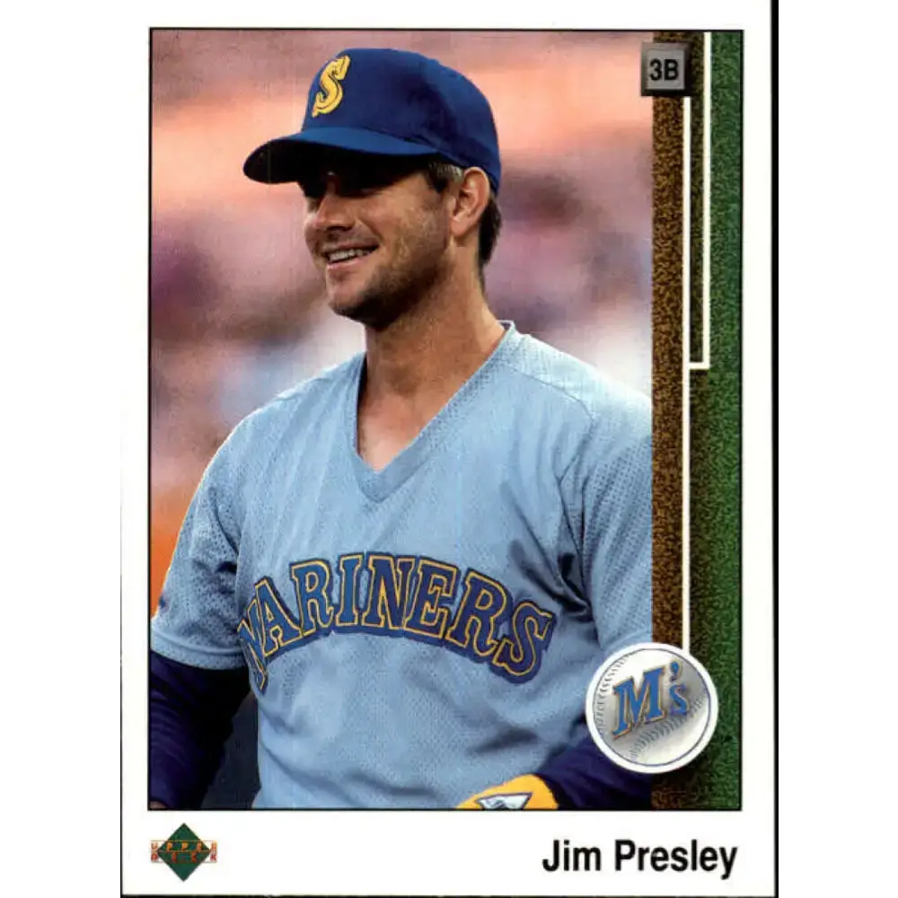 1989 Upper Deck #642 Jim Presley NM-MT Seattle Mariners Baseball Card - Baseball Card Single