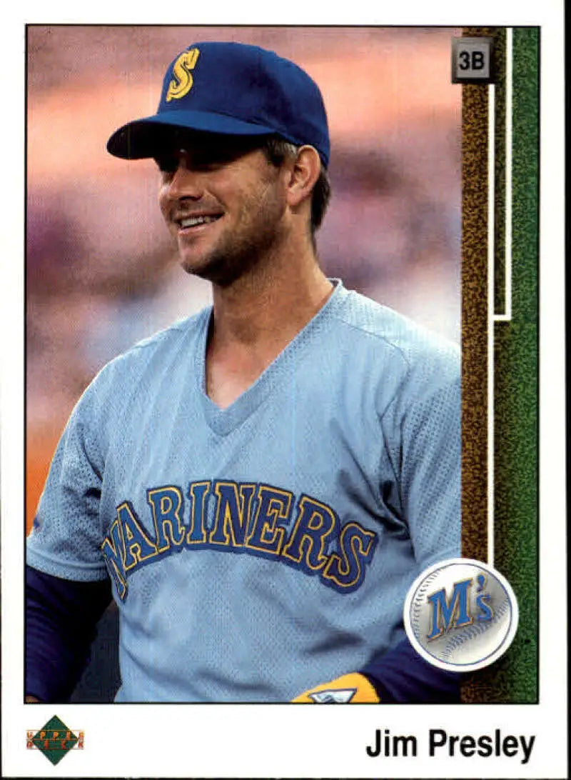 1989 Upper Deck #642 Jim Presley NM-MT Seattle Mariners Baseball Card - Baseball Card Single